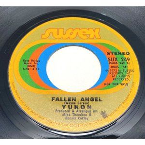 Yukon Fallen Angel 45 Rock Promo Sussex 249 VG+/NM 1972